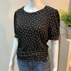 Adrianna Papell Polkadot Blouse